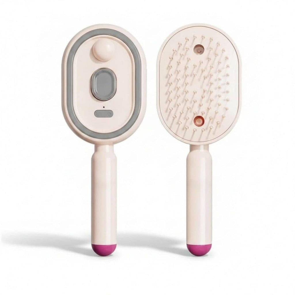 3-in-1 Mist Spray Hair Brush - Anti-Frizz & Self-Cleaning